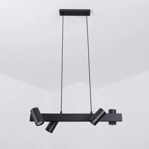 BRILAGI - LED RGBW stmievateľný luster na lanku SELE 4xGU10/6,5W/230V čierny