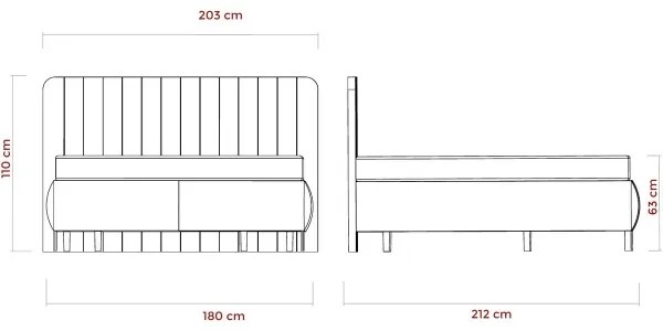 Čalúnená posteľ ALEXA 180x200 cm s matracmi a úložným priestorom, béžová
