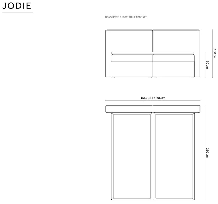 Micadoni Jodie dizajnová posteľ - Modrá, Bouclé, 180 cm