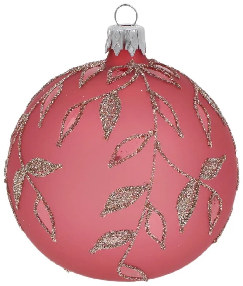 Sklenené ručne fúkané vianočné gule v súprave 3 ks ø 8 cm – Ego Dekor