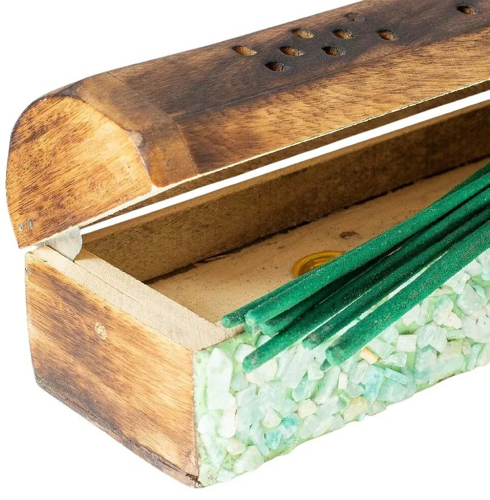 Arome Elements drevený box na vonné tyčinky, 10 tyčiniek, Zem