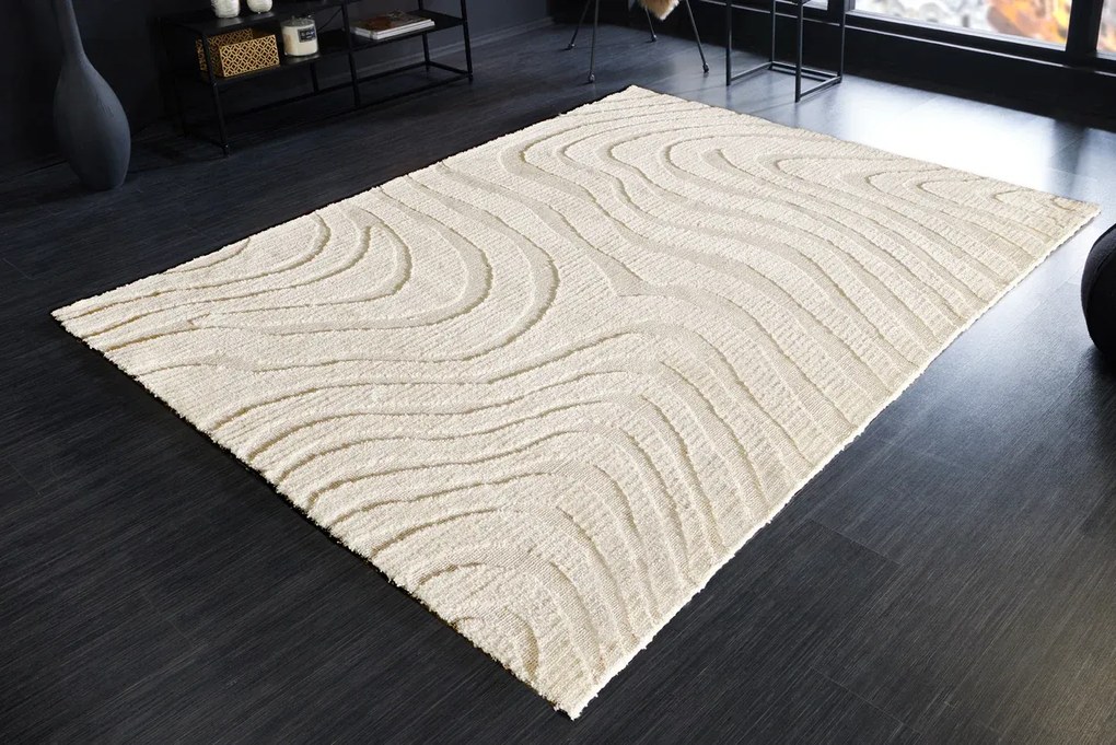 Koberec WAVE 170x240cm krémovo béžový