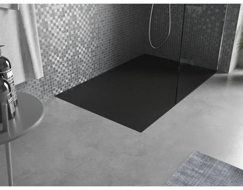 Mexen Otto, SMC obdĺžniková sprchová vanička 130 x 80 cm, čierna, 4N708013
