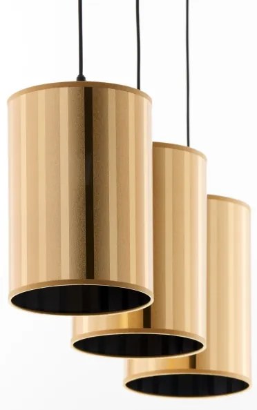 Jupiter 2092 - Luster na lanku CORTINA 3xE27/15W/230V zlatá/čierna