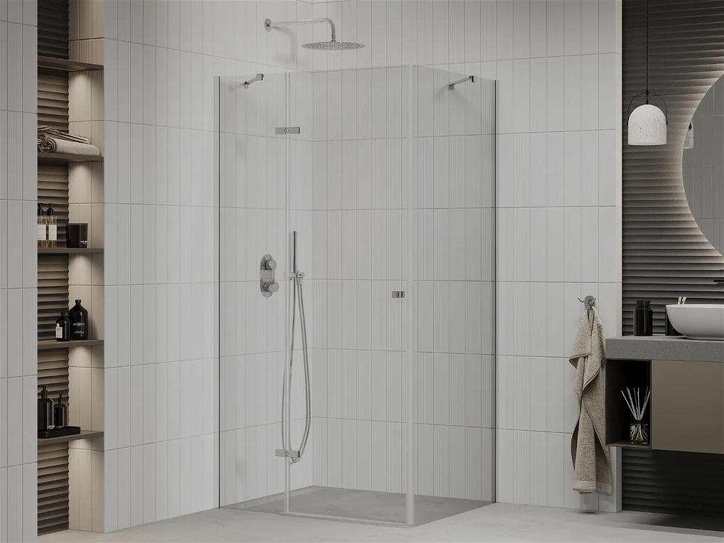Mexen Roma, sprchovací kút 120 (dvere) x 110 (stena) cm, 6mm číre sklo, chrómový profil, 854-120-110-01-00