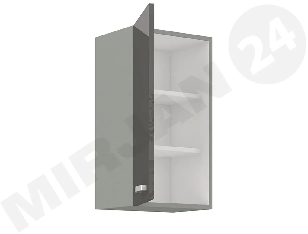 Horná kuchynská skrinka Milo  40 G-72 F (sivá + sivý lesk). Vlastná spoľahlivá doprava až k Vám domov. 1122675