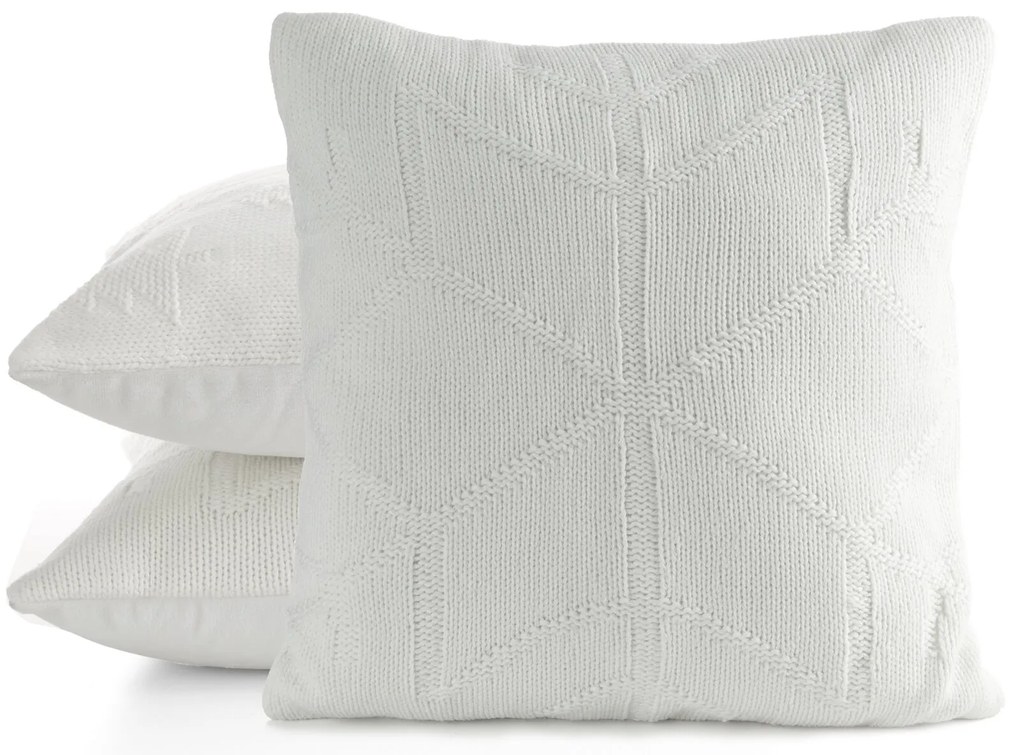 VIANOČNÁ DEKORAČNÁ OBLIEČKA NA VANKÚŠ CROCHET6 45X45 CM BIELA