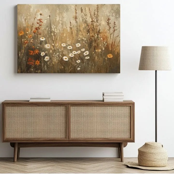Obraz harmónia rustikálnej elegancie | 100% originál domaľovaný akrylom
