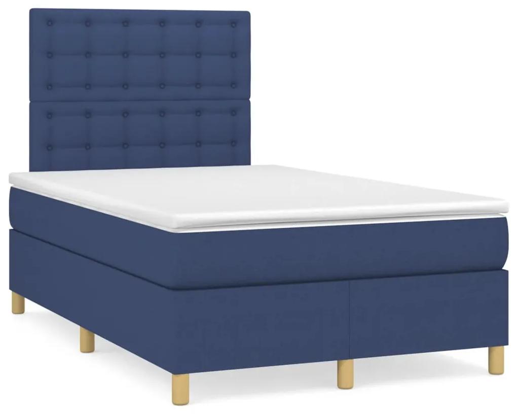 Boxspring posteľ s matracom modrá 120x190 cm látka 3269964