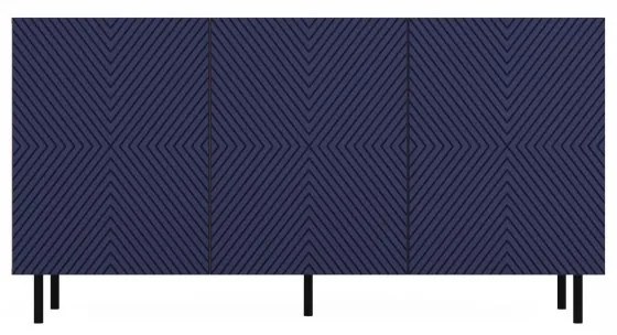 Komoda KAMA 150 cm dub artisan/modrá