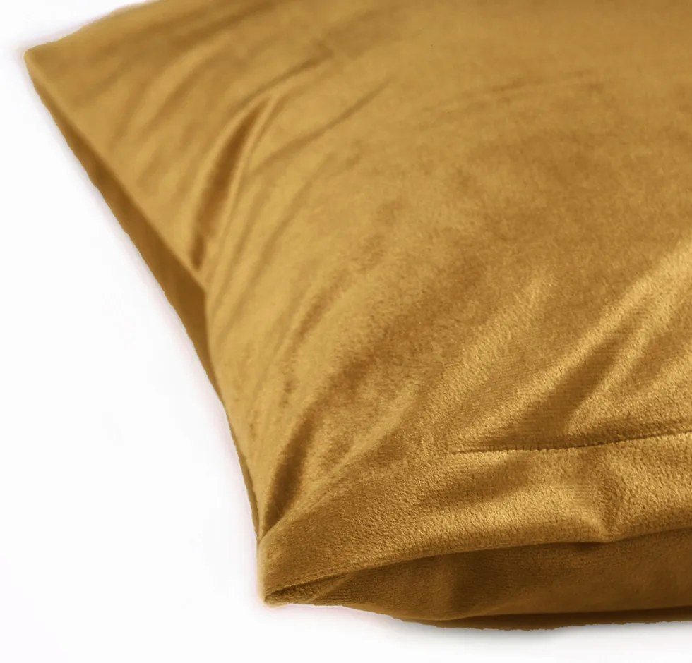 Biante Zamatová obliečka na vankúš Velvet Prémium SVP-047 Horčicová 45 x 45 cm