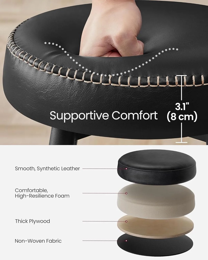 Barové stoličky 2 ks VASAGLE LBC080B01