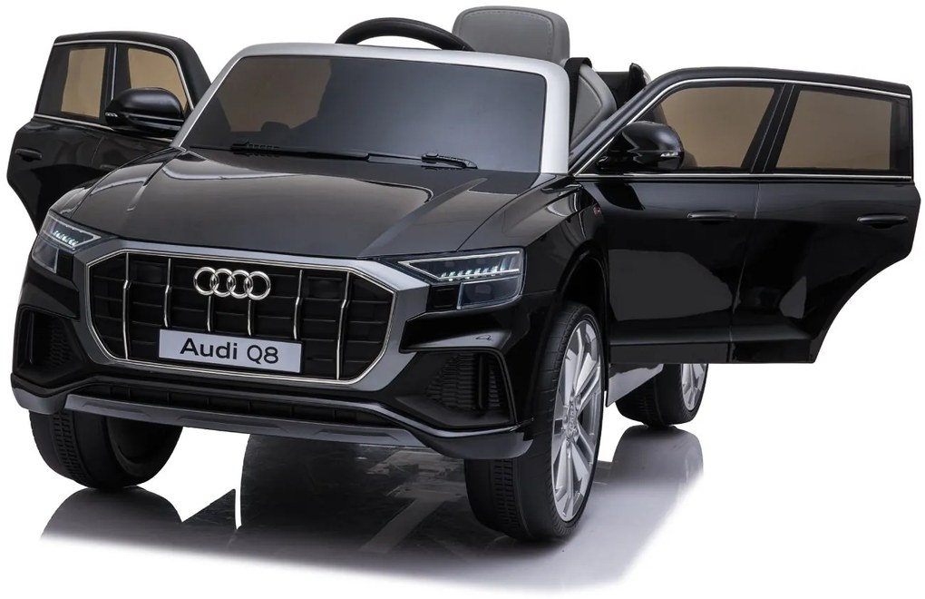 Detské elektrické autíčko na diaľkové ovládanie BestBerg BBCC-70B - Audi Q8 / od 3 rokov / nosnosť 30 kg / čierne
