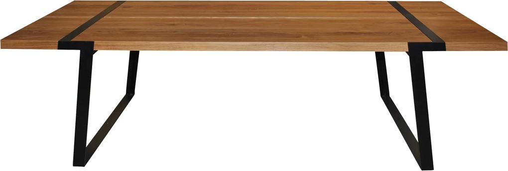 Bighome - Jedálenský stôl GIGANT 240x100, prírodná, čierna