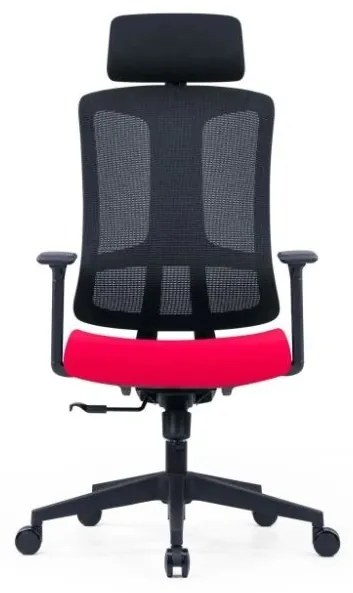 Kancelárska ergonomická stolička SLIDE — látka, sieť, viac farieb Červená
