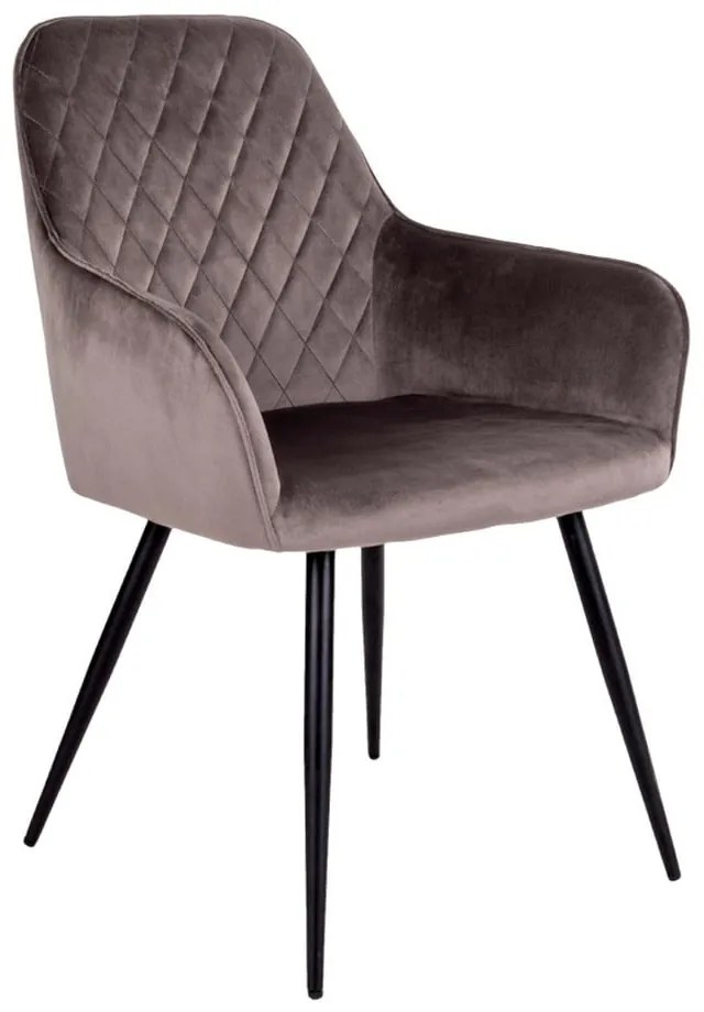 Svetlohnedé čalúnené jedálenské kreslá v súprave s podrúčkami 2 ks Harbo – House Nordic