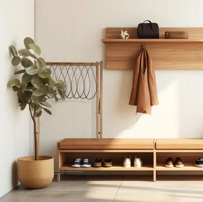 Erga Aurora Line, drevený vešiak na sušenie bielizne 95x62,5x90 cm na postavenie, hnedá-čierna, ERG-SEP-1003SEPSULUNA