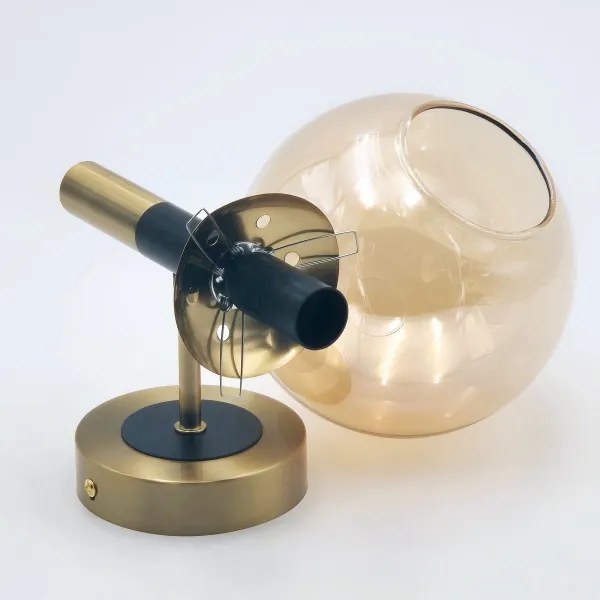 Nástenné svietidlo ROLLO 1xE14/5W/230V zlatá/dymová béžová