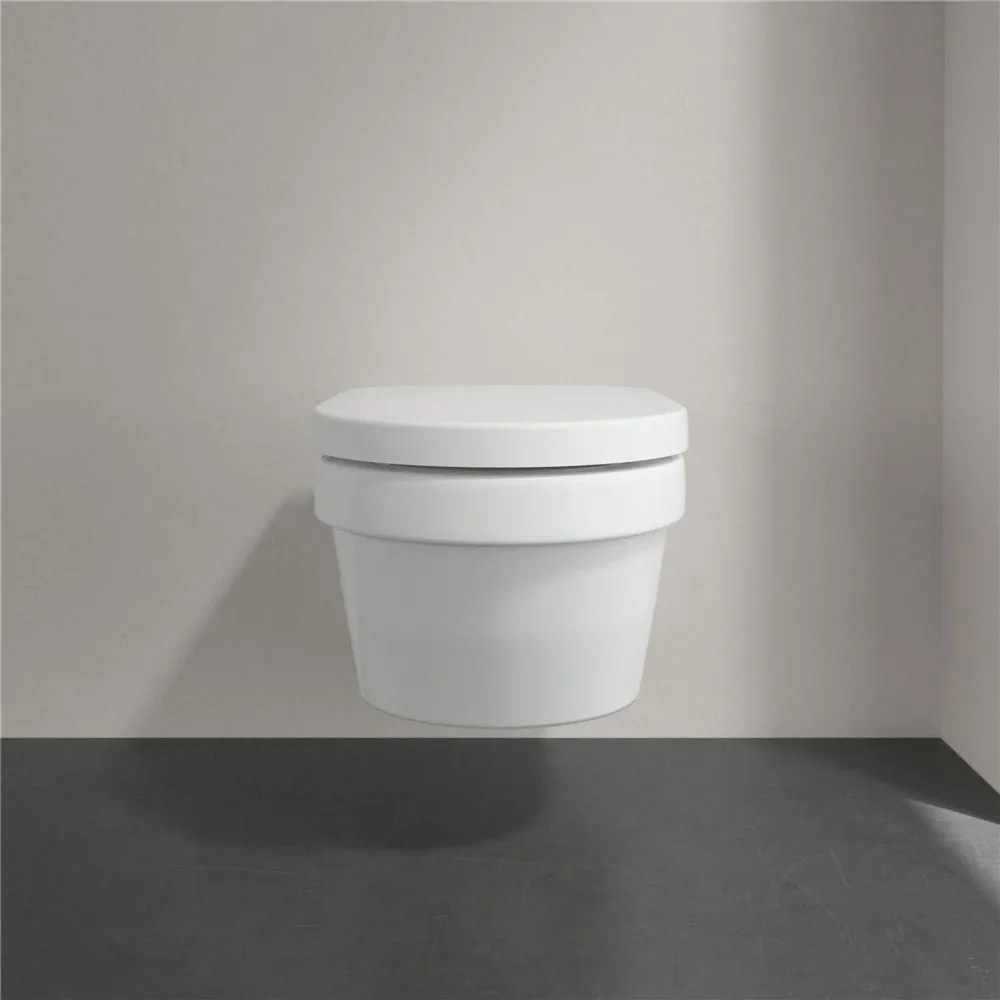 VILLEROY &amp; BOCH Architectura závesné WC s hlbokým splachovaním bez vnútorného okraja, 370 x 530 mm, biela alpská, s povrchom AntiBac a CeramicPlus, 5684R0T2