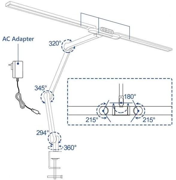 Brilagi - LED Stmievateľná dotyková stolná lampa VARIO LED/24W/230V 3000-6500K biela