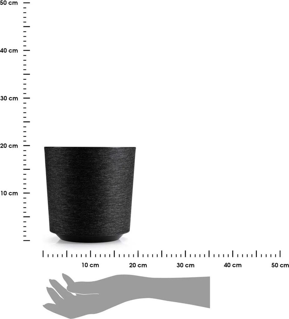 Kvetináč ALOE Texelle 20,1 cm čierny