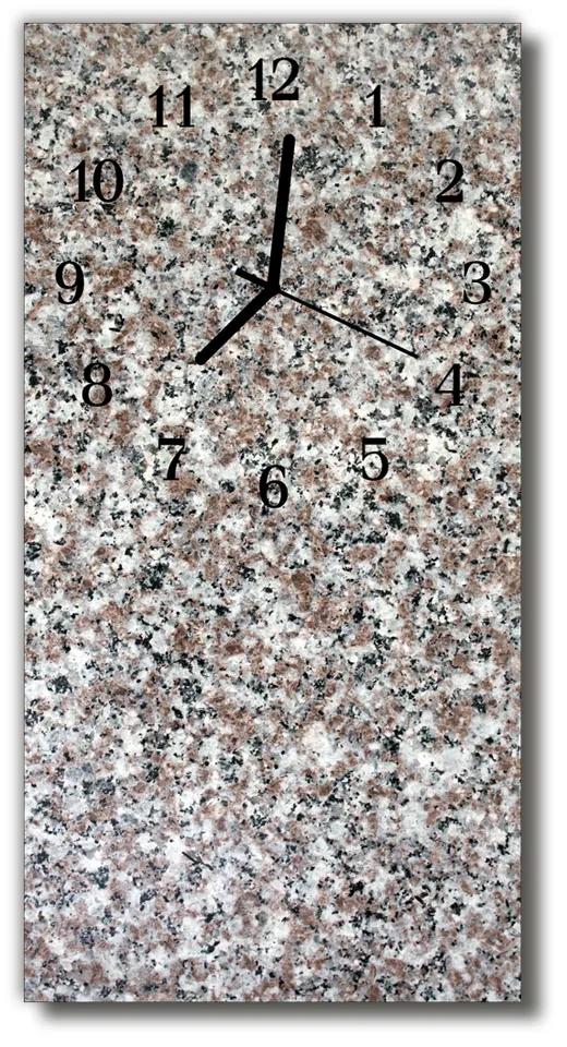 Sklenené hodiny vertikálne Béžový grafit 30x60 cm