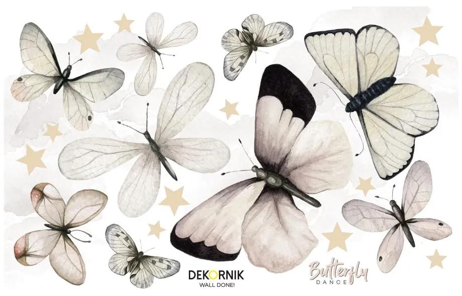Súprava nástenných samolepiek v tvare motýľov Dekornik, 110 x 70 cn