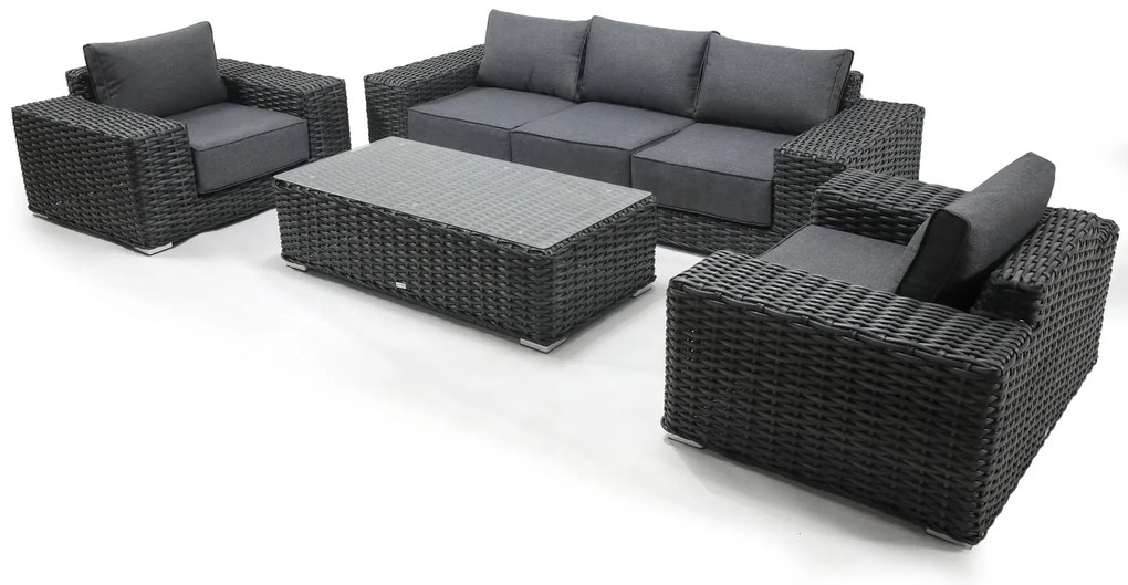 Záhradný ratanový nábytok CAYENNE tmavosivý dodanie: bez stola