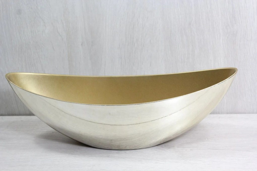 Plastová misa - zlatá (39x13x12,5 cm) - moderný štýl