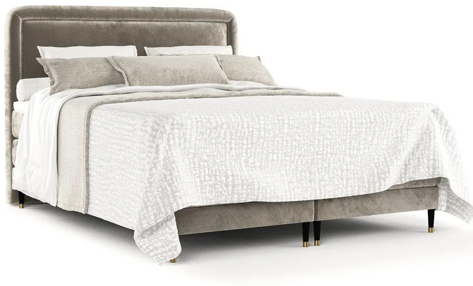 Svetlohnedá boxspring posteľ 140x200 cm Dove – Maison de Rêve