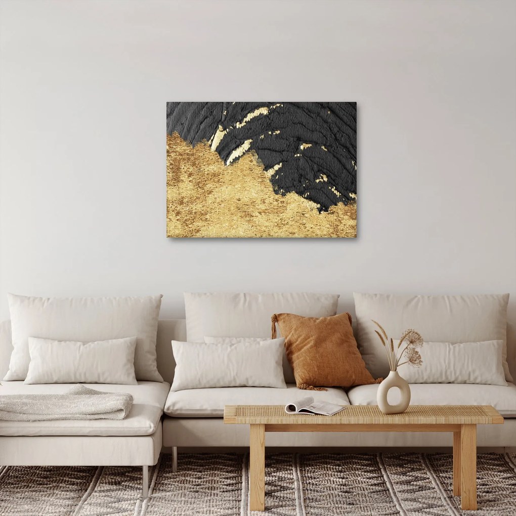 Obraz - Zlatá štruktúra N⁰1 (70x50 cm)