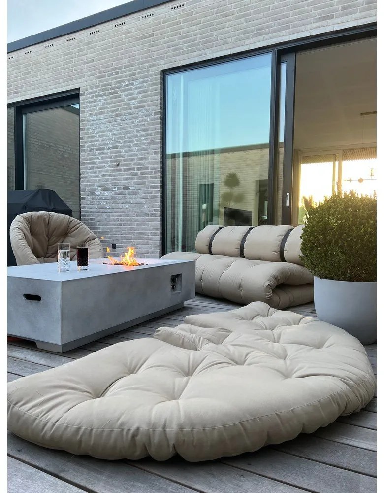 Biele rozkladacie kreslo vhodné do exteriéru Karup Design Design OUT™ Nido White