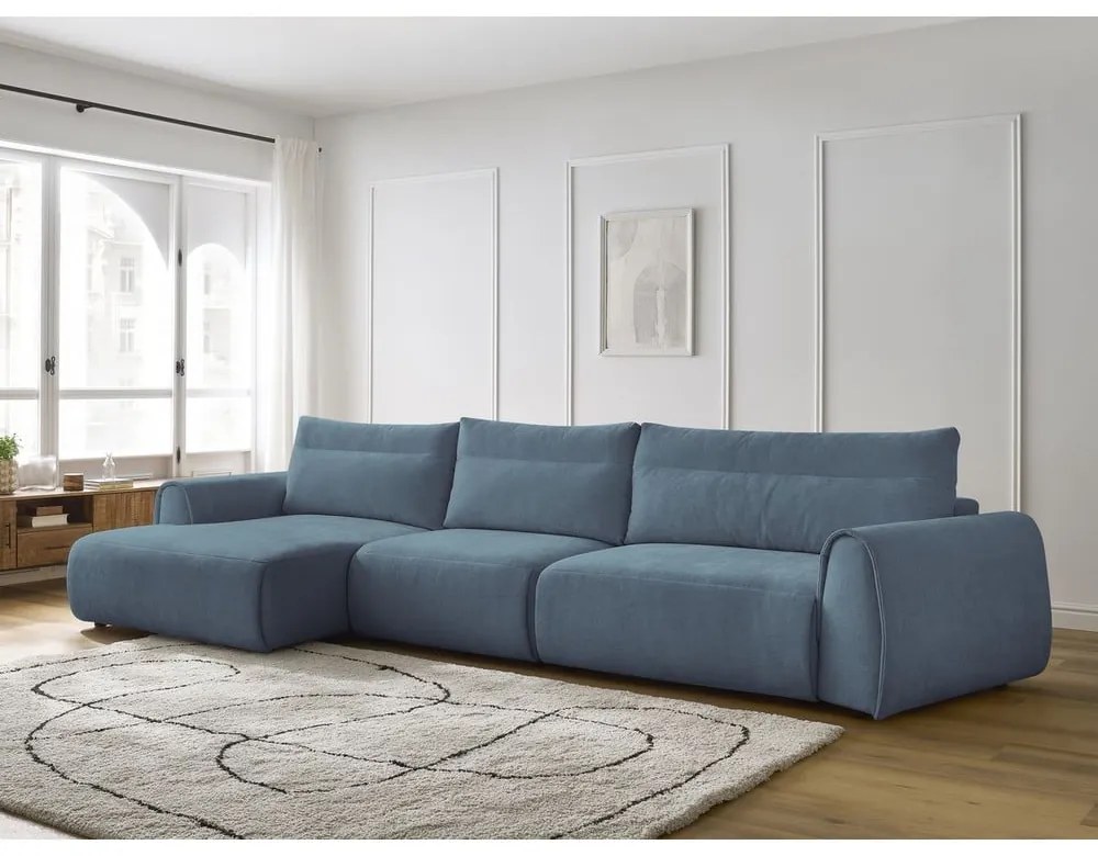 Modrá rohová pohovka Aden – Bobochic Paris