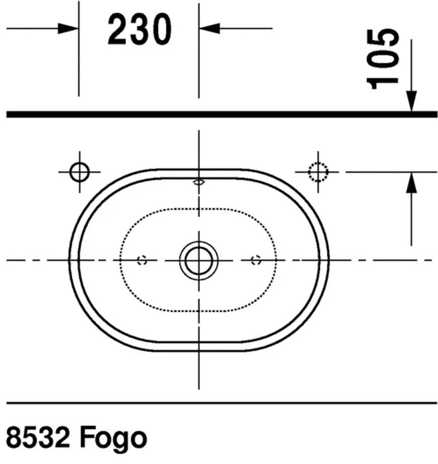 Duravit Forster - Umývadlová misa 495x350 mm, s prepadom, biela 0335500000
