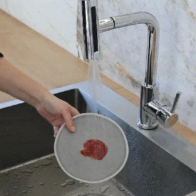 Laveo Rotaro, vysoká drezová batéria s výsuvným 4-funkčným výtokom, čierna matná, LAV-BLR_769D