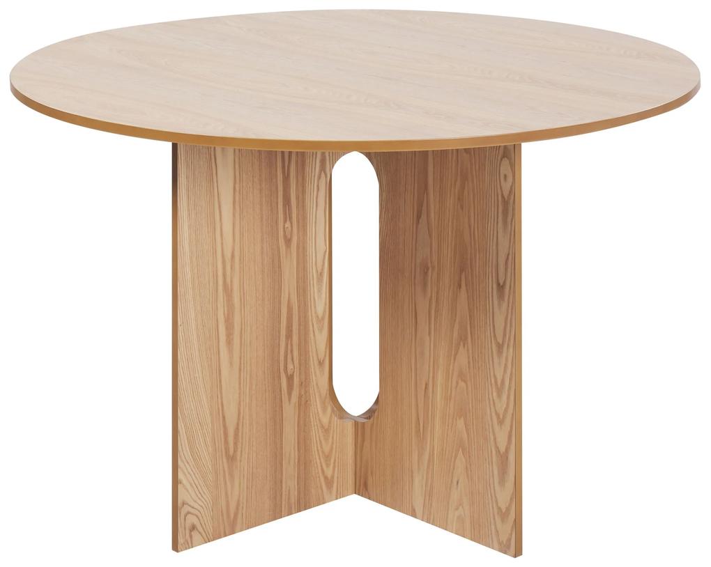 Okrúhly jedálenský stôl ⌀ 120 cm svetlé drevo CORAIL Beliani