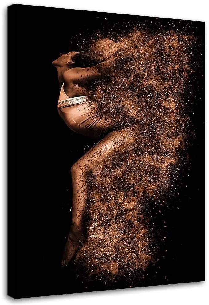 Gario Obraz na plátne Krásna žena v zlatom prachu Rozmery: 70 x 100 cm