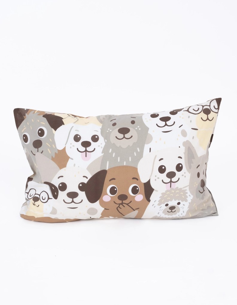 Bavlnená obliečka na vankúš Renforcé 50 × 70 cm - Psie invázie
