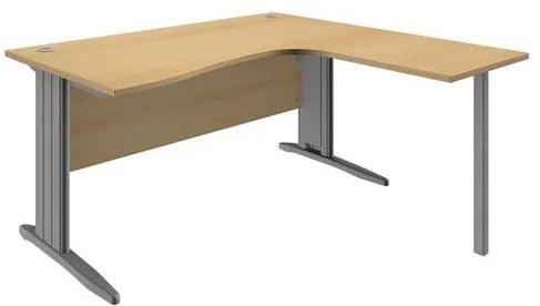 Kancelársky stôl System, 160 x 80 x 73 cm, pravé vyhotovenie, dezén buk