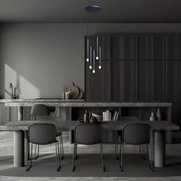 Rabalux 72360 - Luster na lanku RAMIRA 5xG9/5W/230V čierna