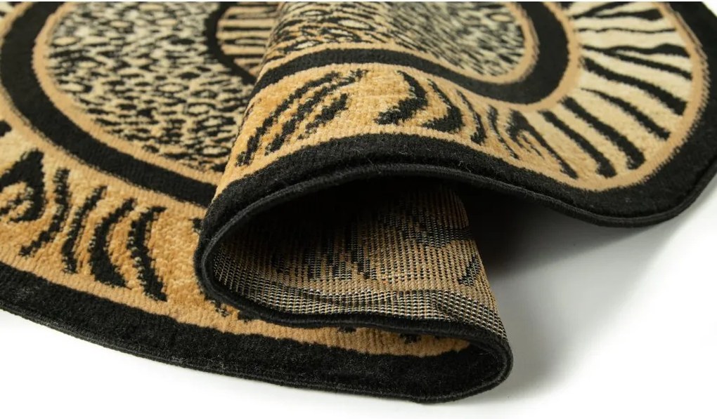 TA Koberec 6600A ČIERNY ATLAS PP KOLESO Rozmer: 140x140 cm