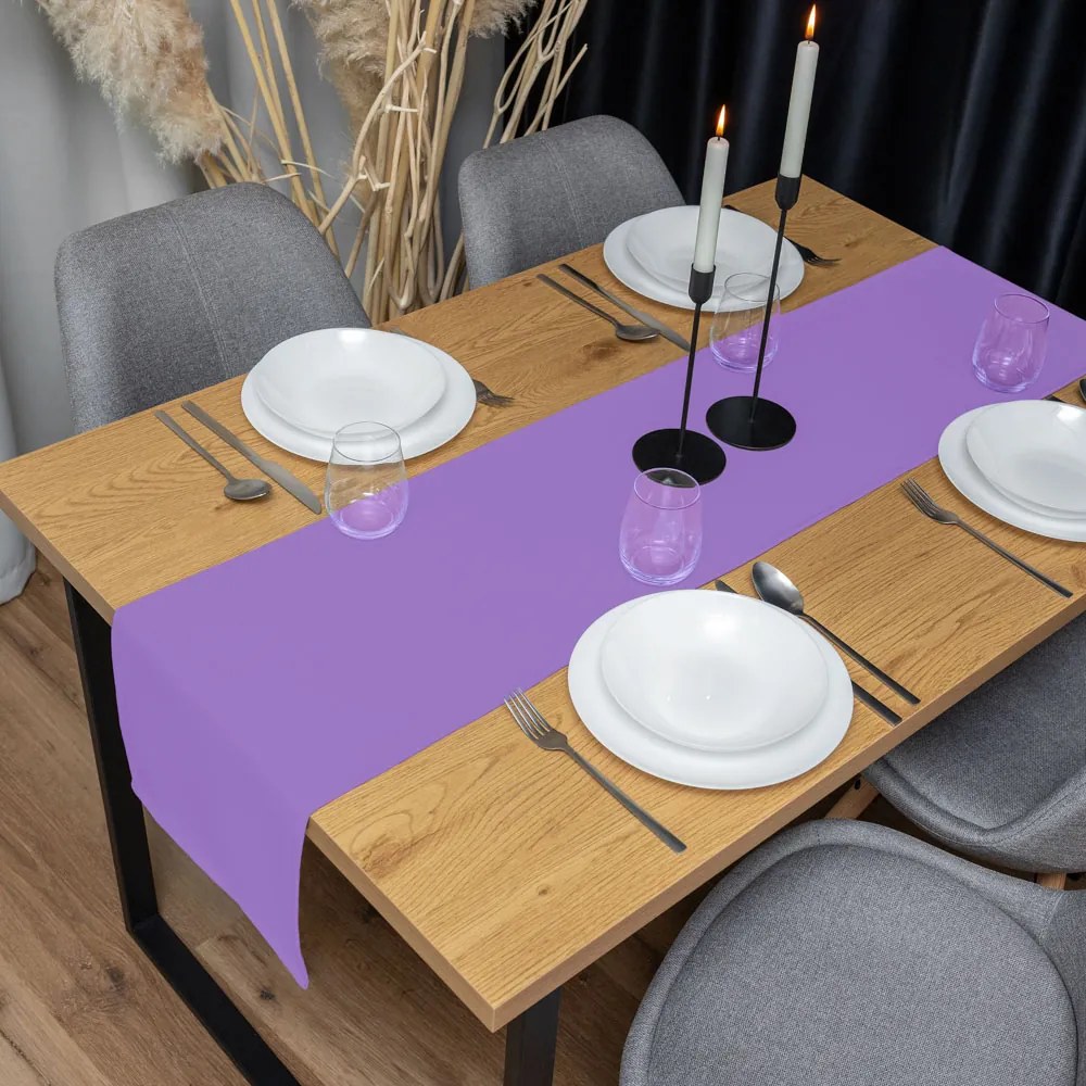 Biante Dekoračný behúň na stôl Rongo RG-038 Svetlý fialový 45x120 cm