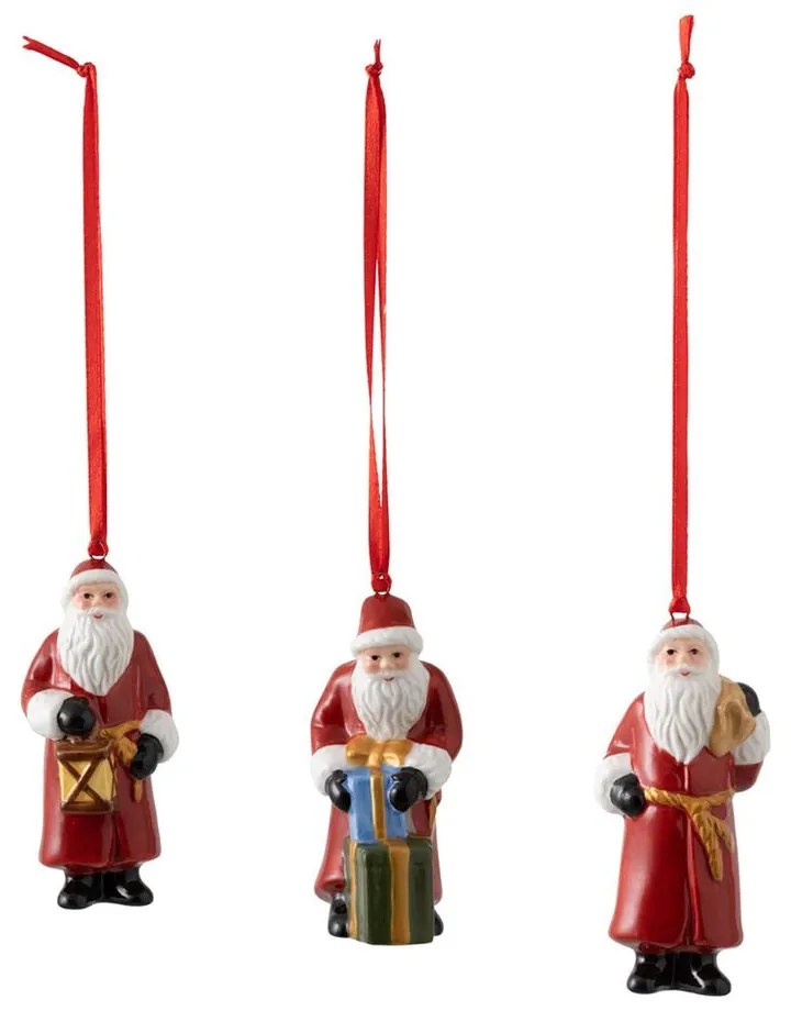 Nostalgic Ornaments vianočné závesná dekorácia, Santa Claus, 3 ks, Villeroy & Boch