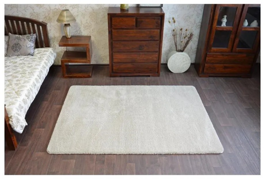 Luxusný kusový koberec Shaggy Azra krémový 60x100cm