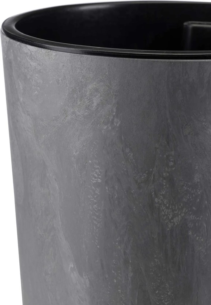 PLASTOVÝ KVETINÁČ URBANIKA SADA 2KS 57X30 CM+46,6X25,5 CM IMITÁCIA BETÓNU SIVÁ