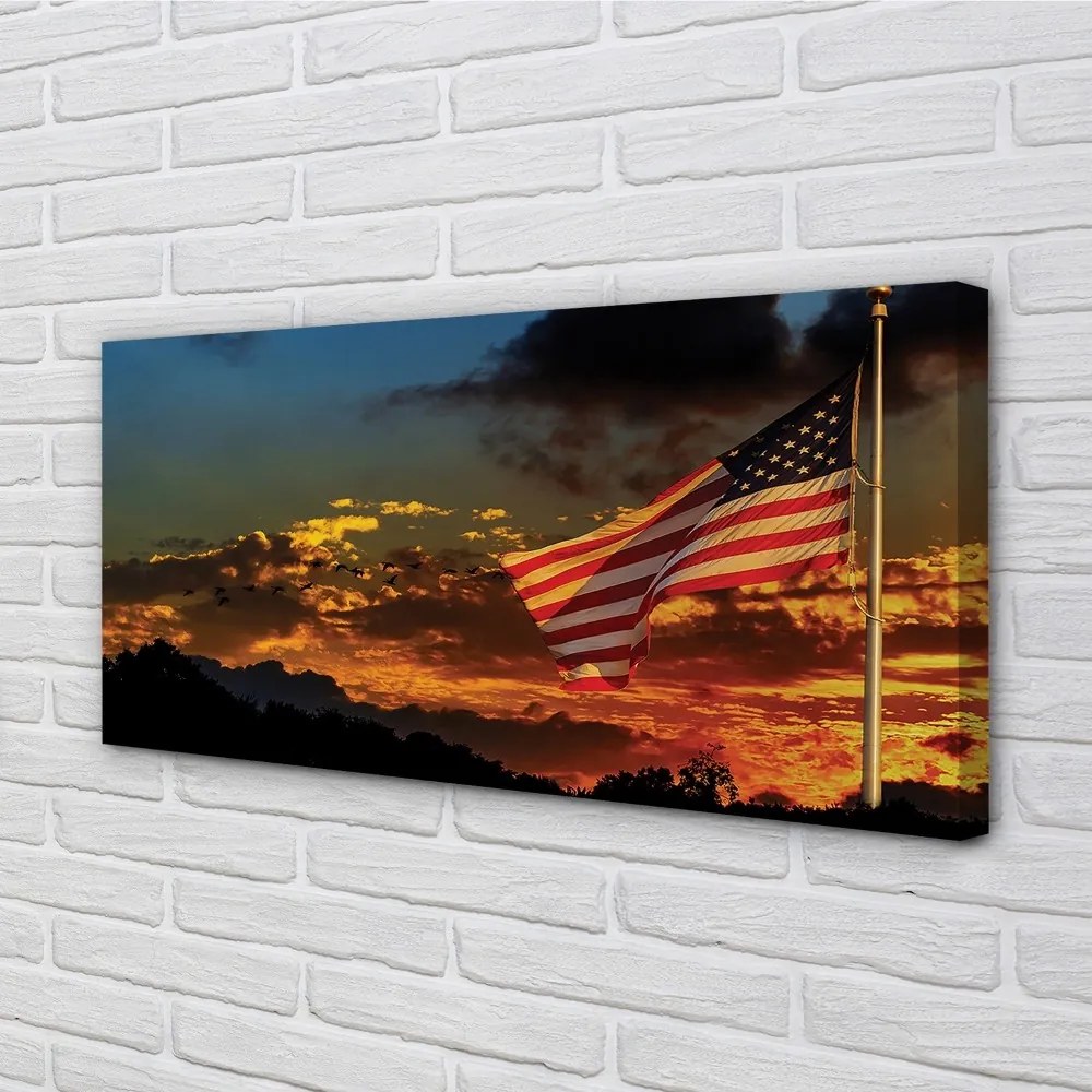 Obraz canvas vlajka USA 120x60 cm