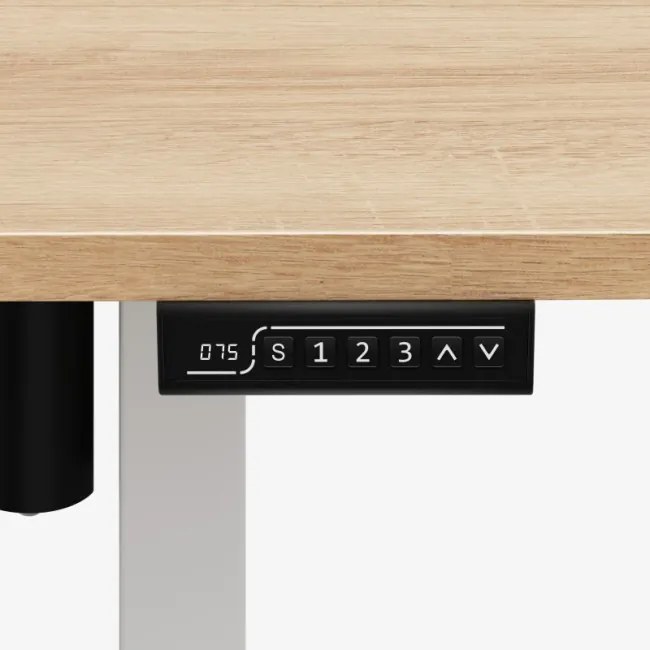 Elektrický výškovo nastaviteľný stôl Mark Adler Leader 6.9 Dub Craft / biely