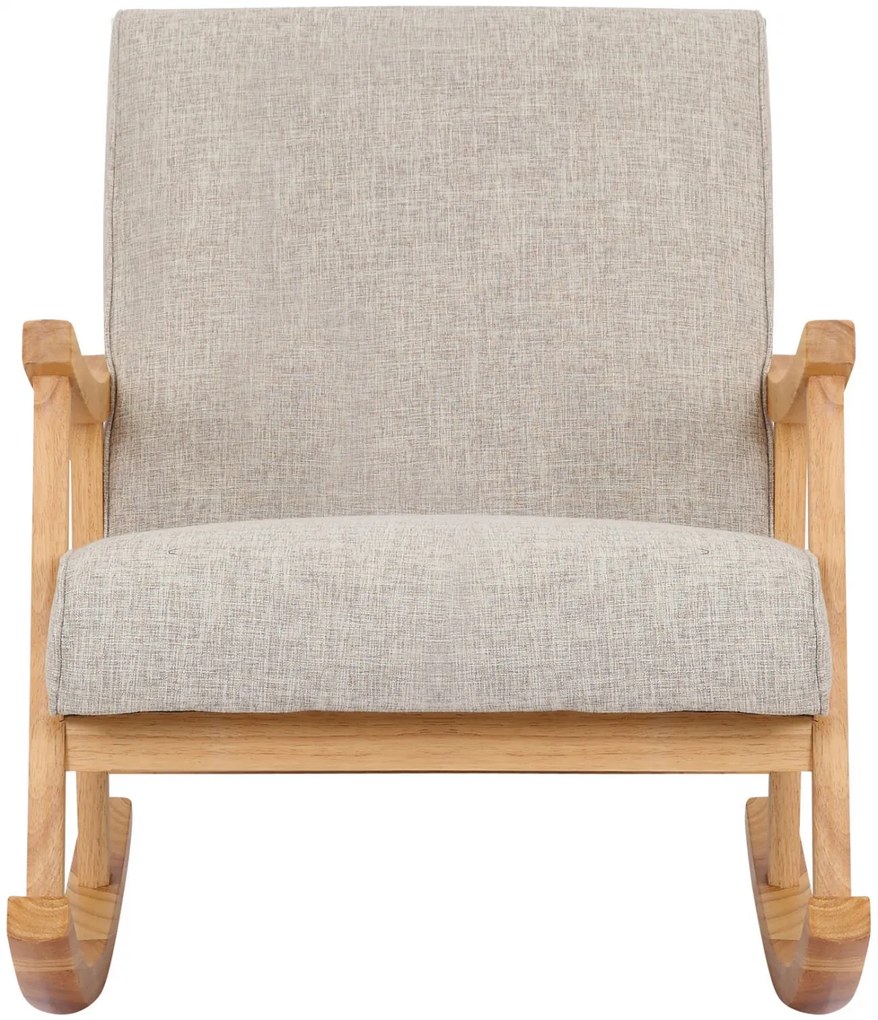 Design-Shop Hojdacie kreslo stolička Morelia - látka, drevené nohy natura - Krémová