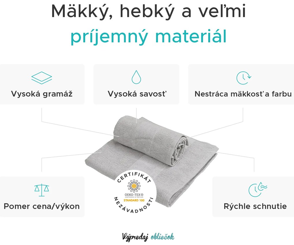 Uterák CARRARA 60x100 cm svetlo hnedý, 100% bavlna