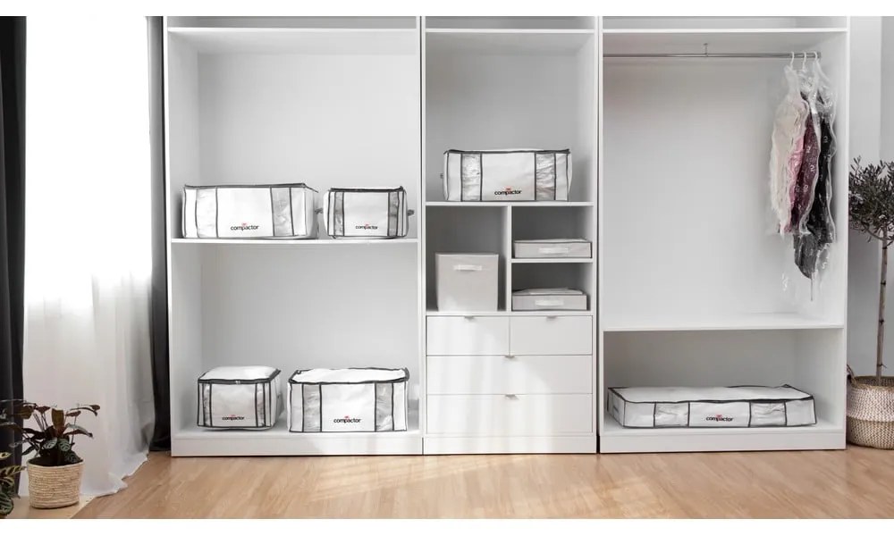 Vákuový/vystužený látkový úložný box na oblečenie 65x45x27 cm Life – Compactor